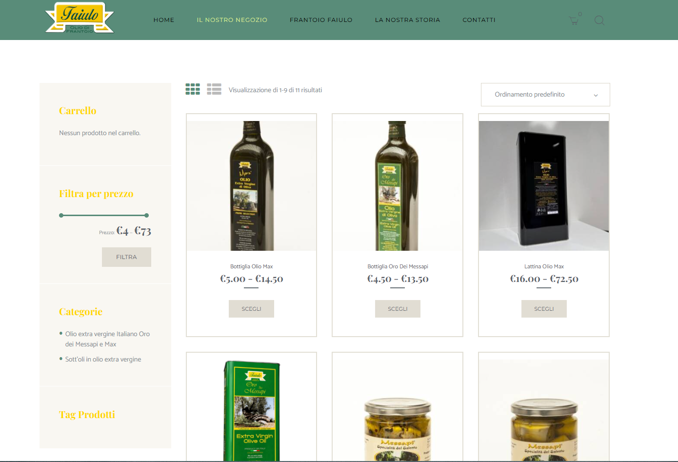Progetto E-commerce Olio Faiulo